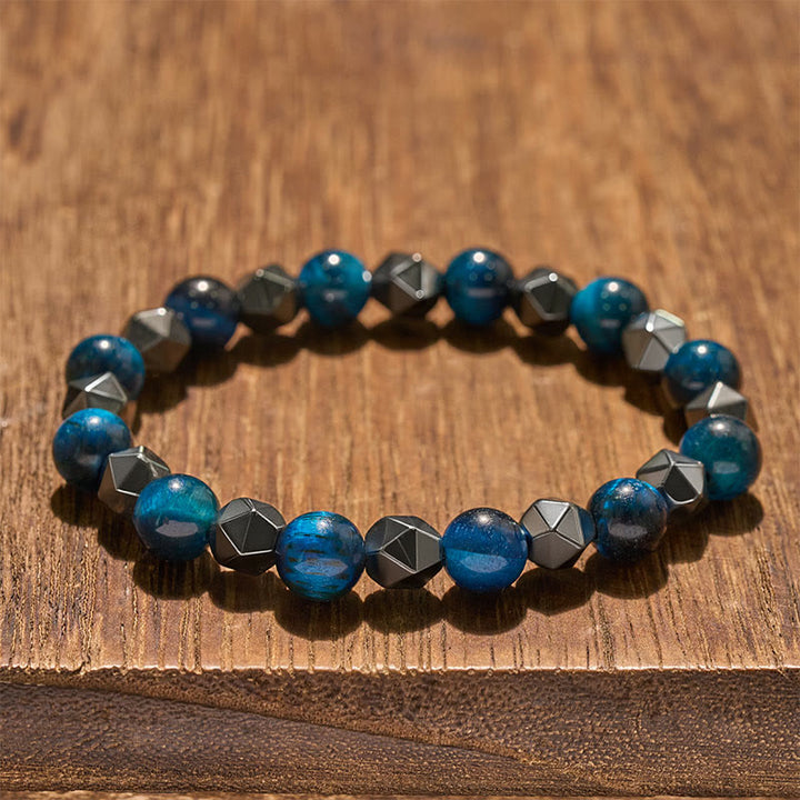 Buddha Stones Tijgeroog Hematiet Armband ter Bevordering van Kracht - image 20