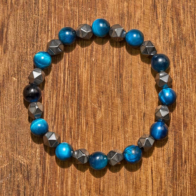 Buddha Stones Tijgeroog Hematiet Armband ter Bevordering van Kracht - image 19