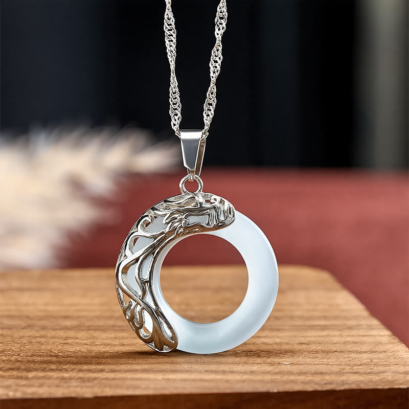 Buddha Stones Kattenoog Draak Vredesgesp Intuïtie Ketting - image 1