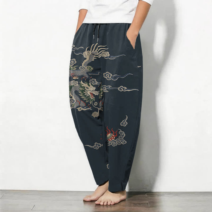 Buddha Stones Getailleerde herenbroek van 100% Cotton met Zakken. - image 1