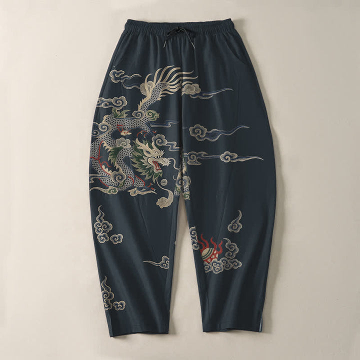 Buddha Stones Getailleerde herenbroek van 100% Cotton met Zakken. - image 2