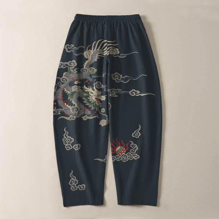 Buddha Stones Getailleerde herenbroek van 100% Cotton met Zakken. - image 3