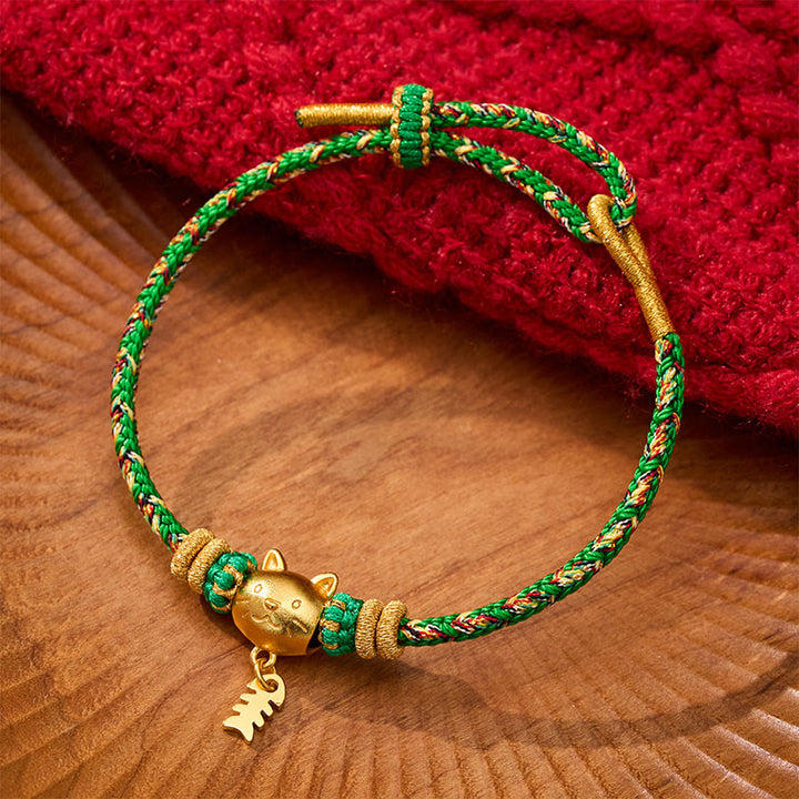 Buddha Stones Koperkleurige meervalvormige Armband - Groen (Polsomtrek: 14–16 cm) - image 15
