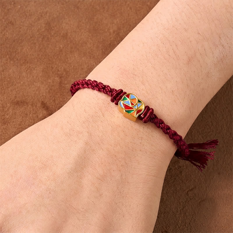 Buddha Stones Olifantenarmband met rode koord en verstelbare Tibet- Armband - image 10