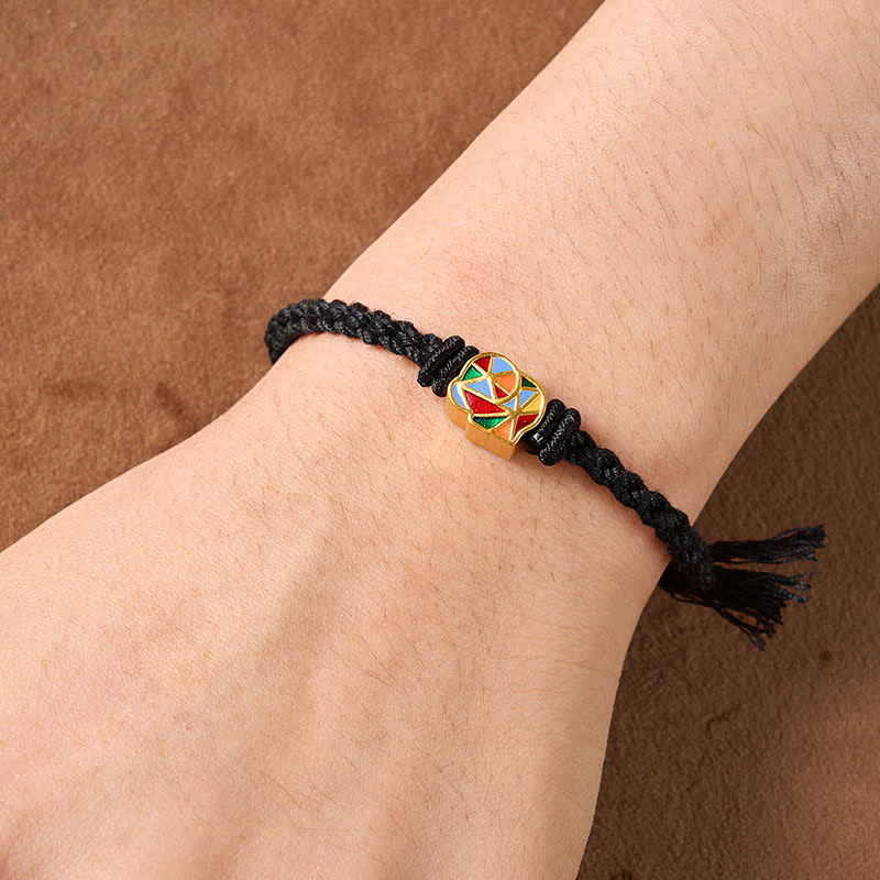 Buddha Stones Olifantenarmband met rode koord en verstelbare Tibet- Armband - image 12