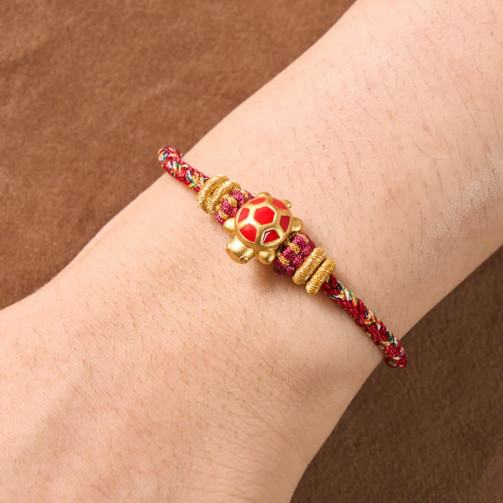 Buddha Stones Vijfkleurige handgeweven Armband ter bescherming van een schildpad, verstelbaar - image 17
