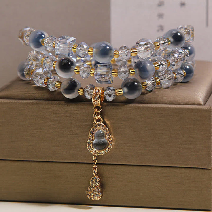 Buddha Stones Snoepkleurige agaat pompoen bedeltje drievoudige Armband Harmonie - image 1