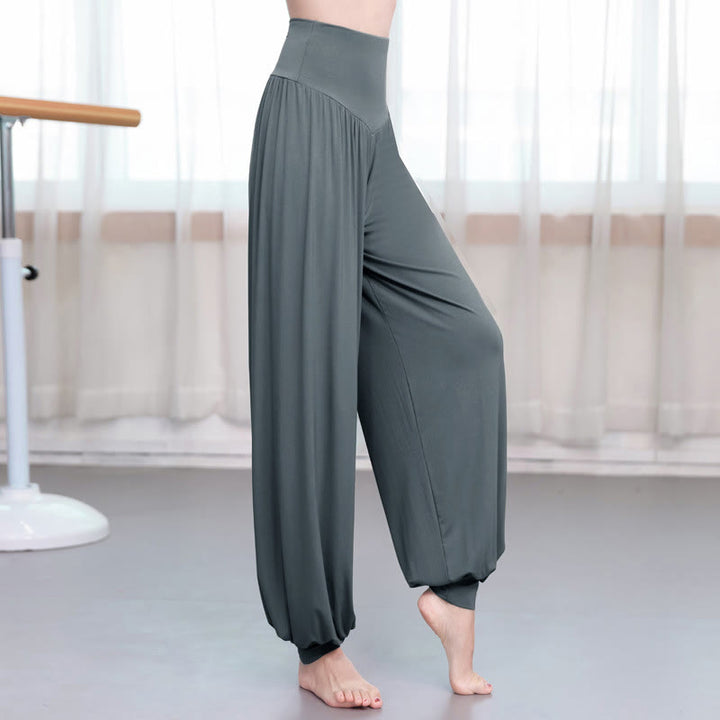 Buddha Stones Effen, losse modal yoga- en dansharembroek - Donkergrijs - US12, UK/AU16, EU44 (3XL) - image 12