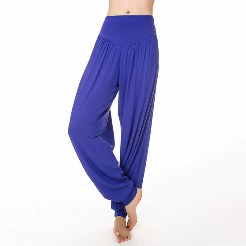 Buddha Stones Effen, losse modal yoga- en dansharembroek - Koningsblauw - US12, UK/AU16, EU44 (3XL) - image 26