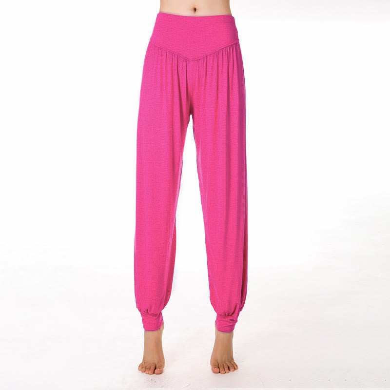 Buddha Stones Effen, losse modal yoga- en dansharembroek - Felroze - US12, UK/AU16, EU44 (3XL) - image 22