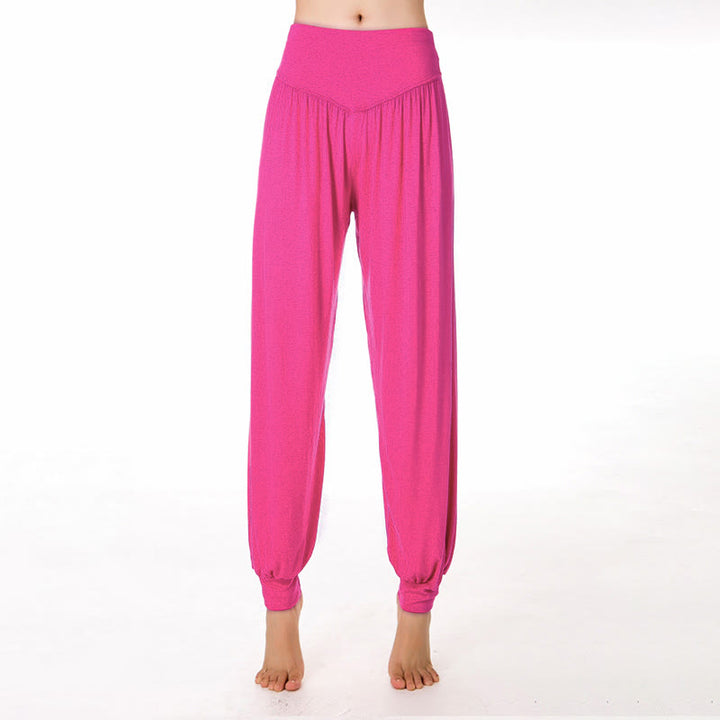 Buddha Stones Effen, losse modal yoga- en dansharembroek - Felroze - US12, UK/AU16, EU44 (3XL) - image 22
