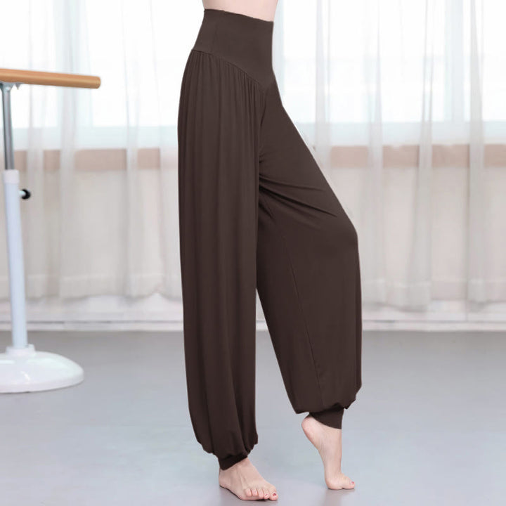 Buddha Stones Effen, losse modal yoga- en dansharembroek - Sienna - US12, UK/AU16, EU44 (3XL) - image 19