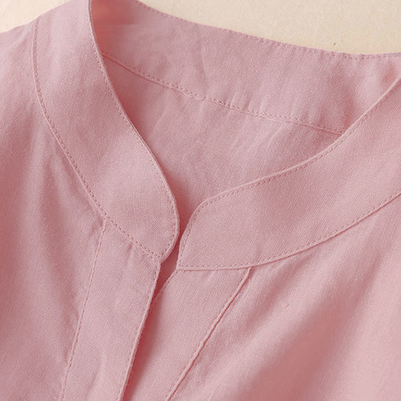 Buddha Stones Casual damesblouse met V-hals en Mouwlengte . - image 8