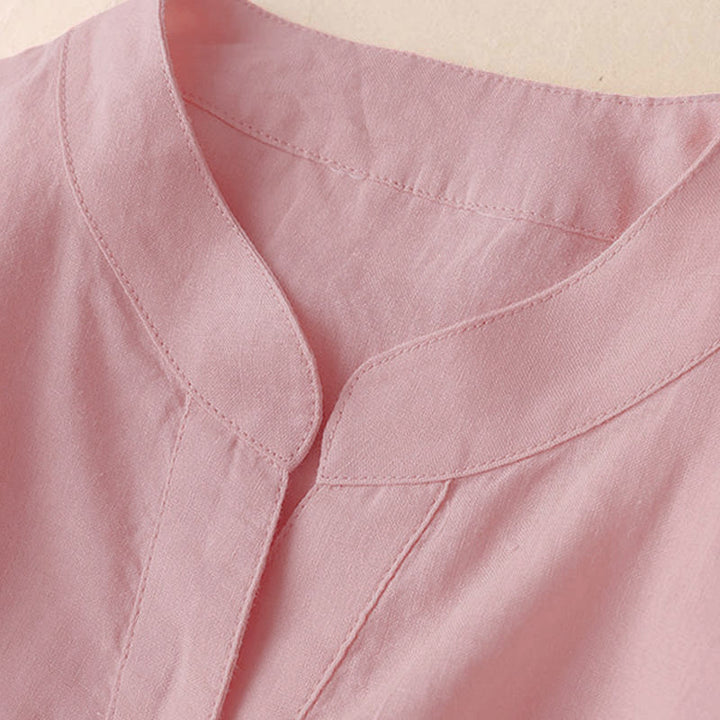 Buddha Stones Casual damesblouse met V-hals en Mouwlengte . - image 8