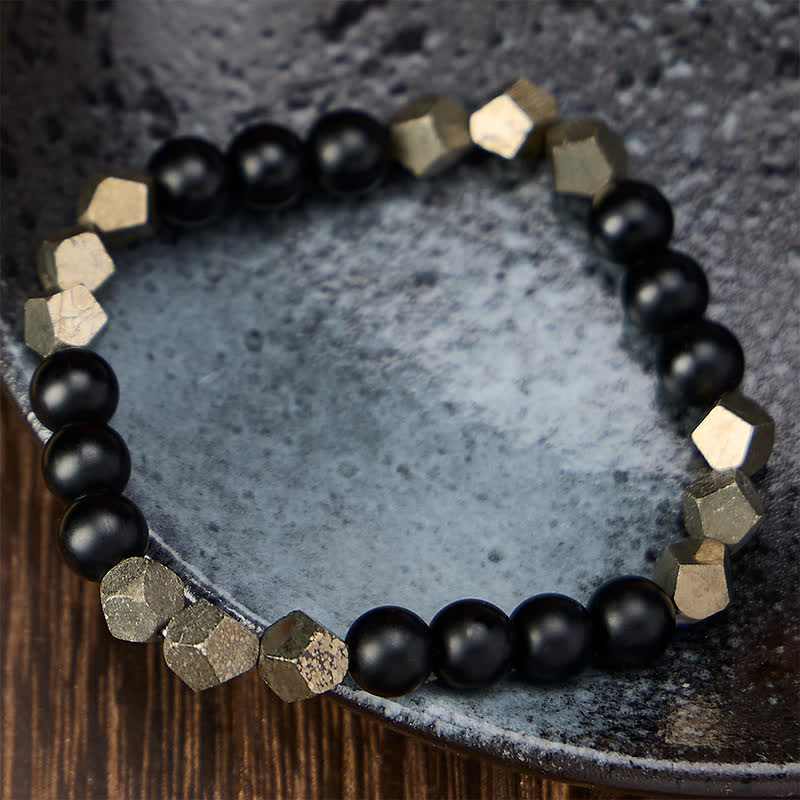Buddha Stones Pyriet Wealth gefacetteerde kralen vintage Armband - image 1