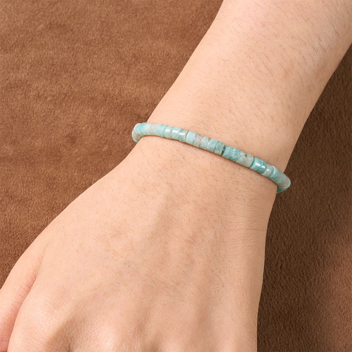 Buddha Stones Lapis Lazuli Truth Rechtgesneden Platte Armband - image 8