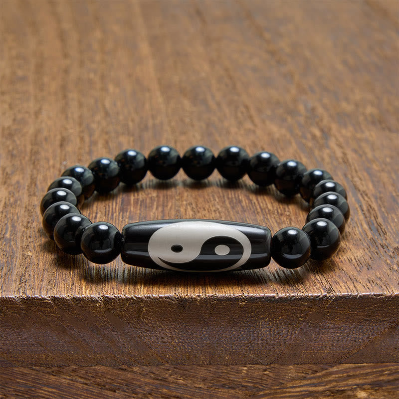 Buddha Stones Zwarte onyx Yin Yang Harmonie Armband - image 3