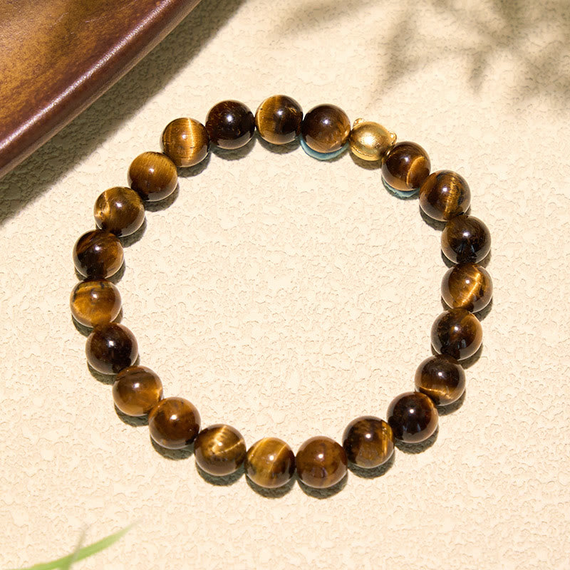 Buddha Stones Tijgeroog kattenkop koperen Armband - image 3