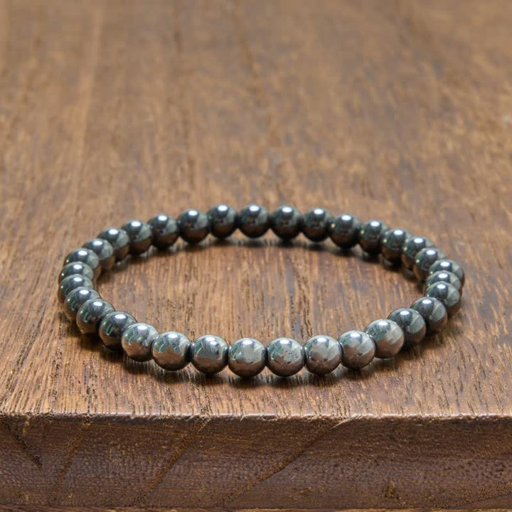 Buddha Stones Ronde Armband met hematiet als aardingselement - image 3