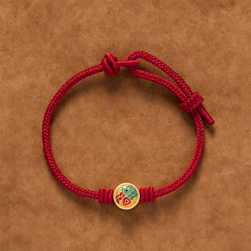 Buddha Stones Rode armband met dubbele koivissen, een Armband - Donkerrood - 6,7–7,5 inch / 17–19 cm - image 10