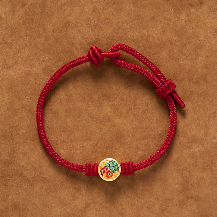 Buddha Stones Rode armband met dubbele koivissen, een Armband - Donkerrood - 6,7–7,5 inch / 17–19 cm - image 10