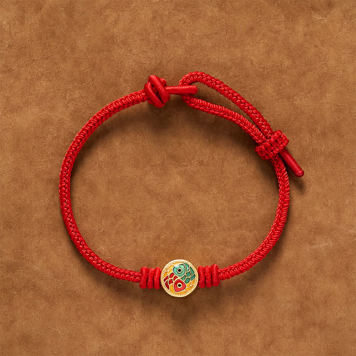 Buddha Stones Rode armband met dubbele koivissen, een Armband - image 2