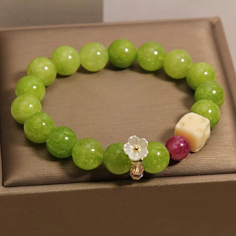 Buddha Stones Helende Armband met peridotbloembedeltje - image 1