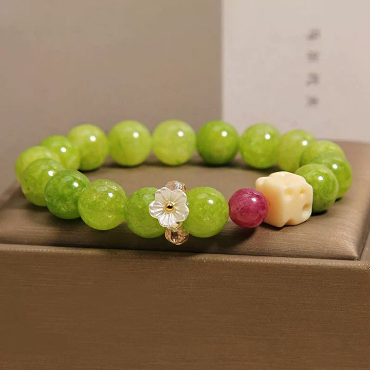 Buddha Stones Helende Armband met peridotbloembedeltje - image 8