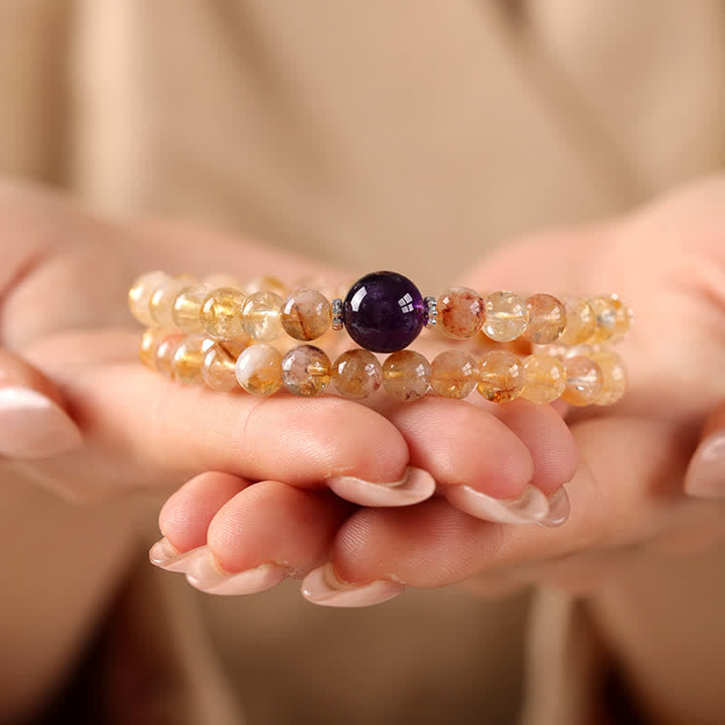 Buddha Stones Citrien Pi Xiu Dubbele Armband voor Overvloed en Rijkdom - image 13