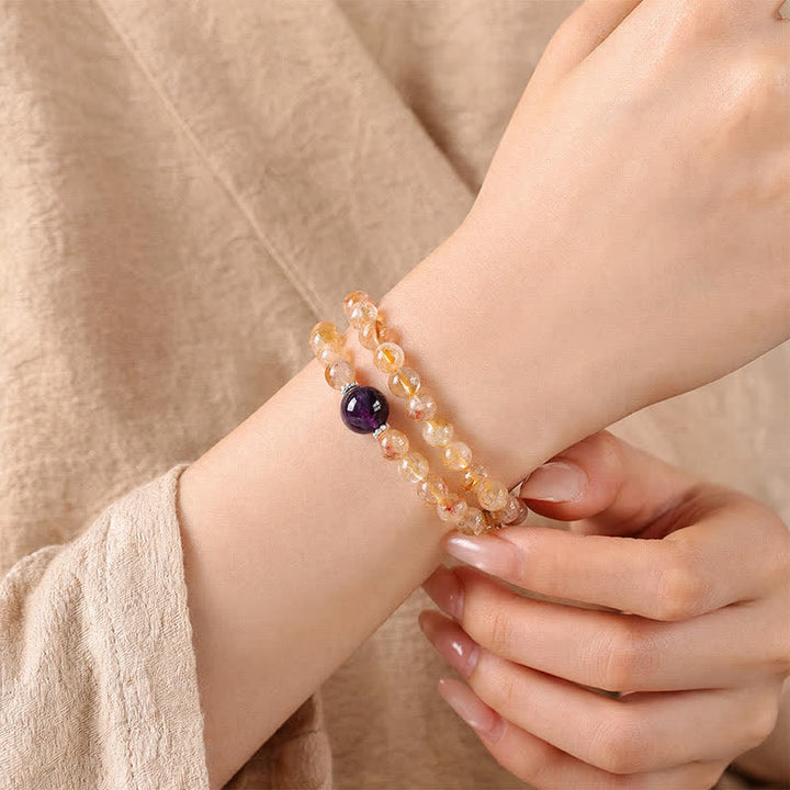 Buddha Stones Citrien Pi Xiu Dubbele Armband voor Overvloed en Rijkdom - image 14