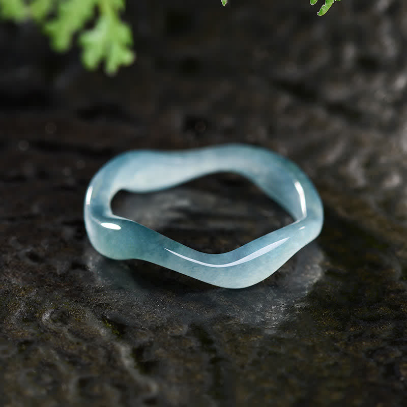 Buddha Stones Jade Geluk Onregelmatige Ring - Jade Ring - US12-13 (22 mm) - image 0