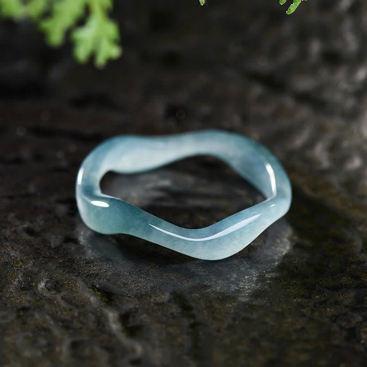 Buddha Stones Jade Geluk Onregelmatige Ring - Jade Ring - US12-13 (22 mm) - image 0