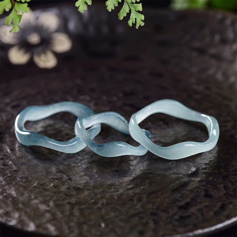Buddha Stones Jade Geluk Onregelmatige Ring - image 3