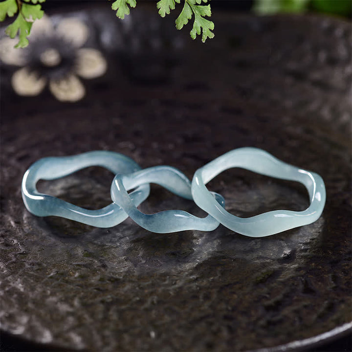 Buddha Stones Jade Geluk Onregelmatige Ring - image 3