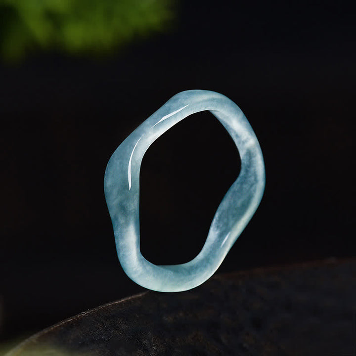 Buddha Stones Jade Geluk Onregelmatige Ring - image 2