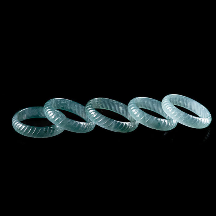 Buddha Stones Doorzichtige jade drakenschubben Ring - image 8