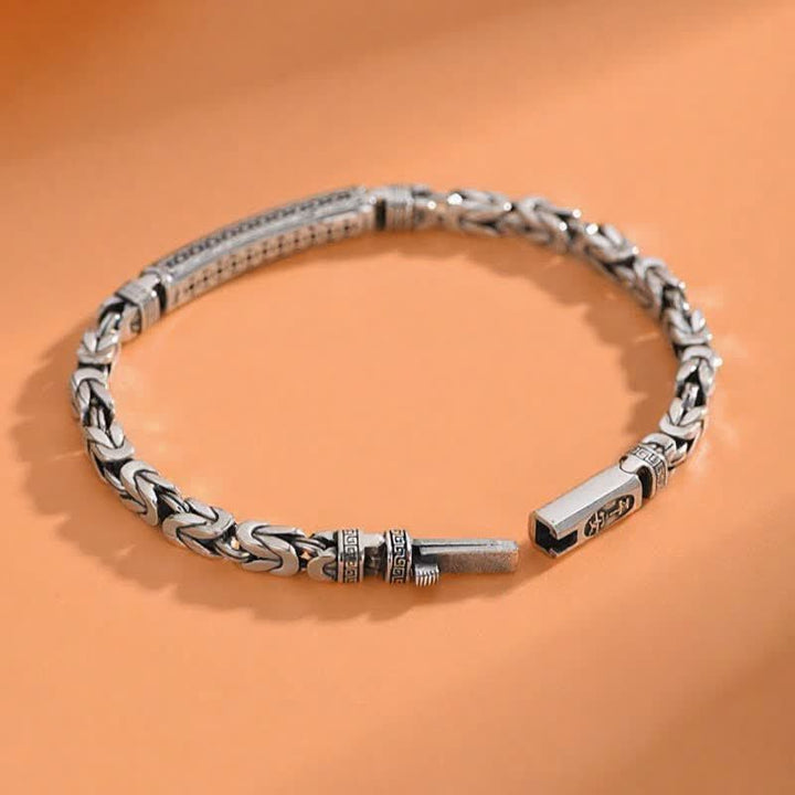 Buddha Stones Koperen Armband met drakenbotten vredespatroon. - image 3