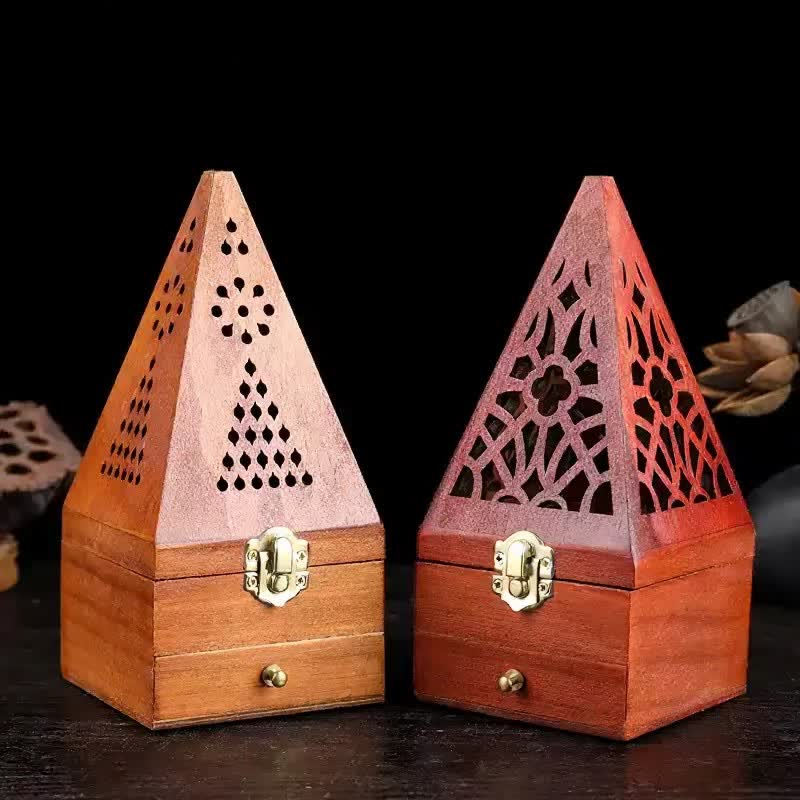 Buddha Stones , vierkante houten rituele doos voor het reinigen en gebruiken van Wierook . - image 15
