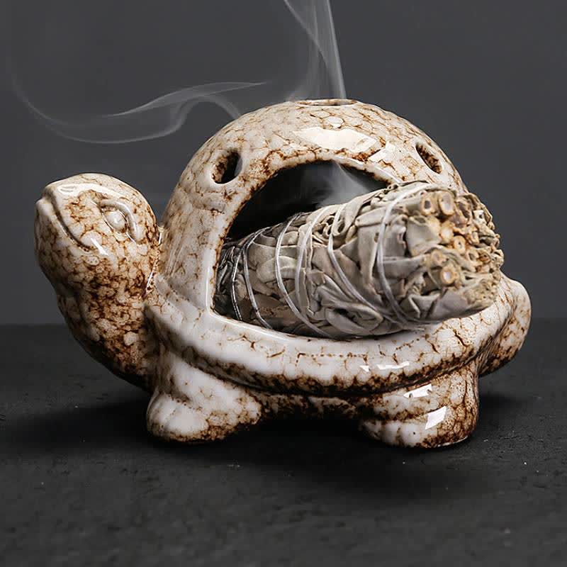 Buddha Stones Keramische schildpad Wierook - Beige - image 7