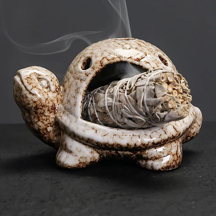 Buddha Stones Keramische schildpad Wierook - Beige - image 7