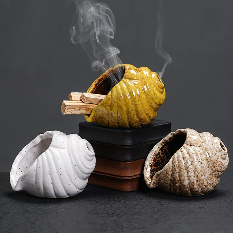 Buddha Stones Keramische Shankha Wierookbranders van schelpen - image 18