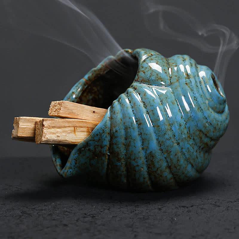 Buddha Stones Keramische Shankha Wierookbranders van schelpen - image 4