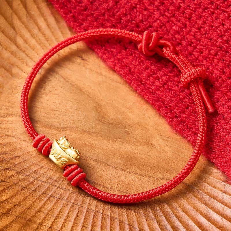 Buddha Stones Legering Pi Xiu Rode Koord Armband voor Rijkdom - image 2