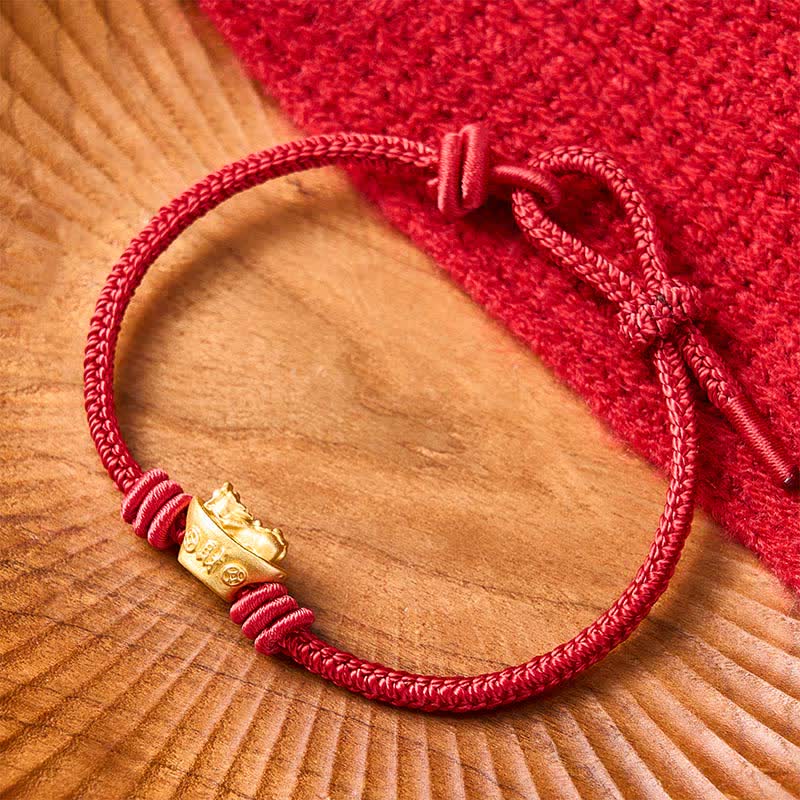 Buddha Stones Legering Pi Xiu Rode Koord Armband voor Rijkdom - image 10