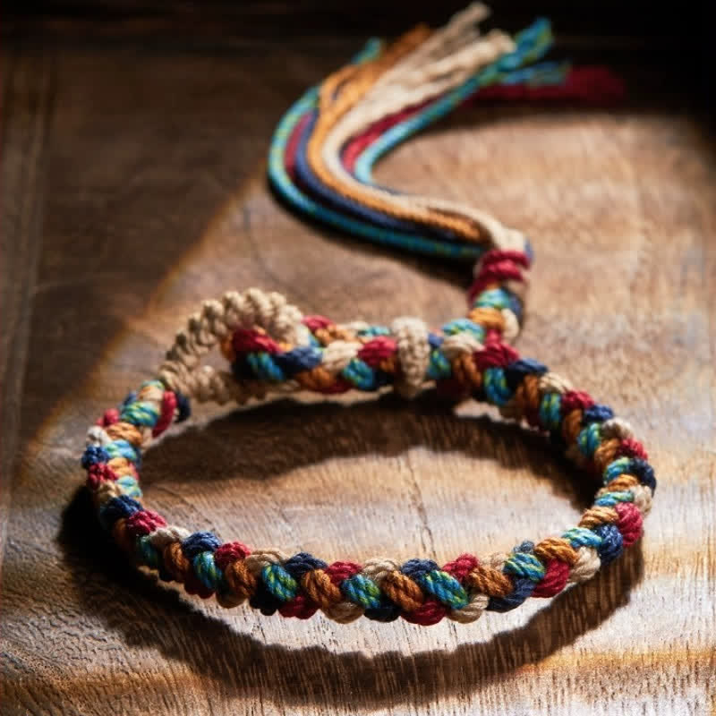 Buddha Stones Handgeweven veelkleurige Tibetaanse Armband - image 2
