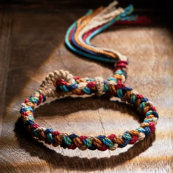 Buddha Stones Handgeweven veelkleurige Tibetaanse Armband - image 2