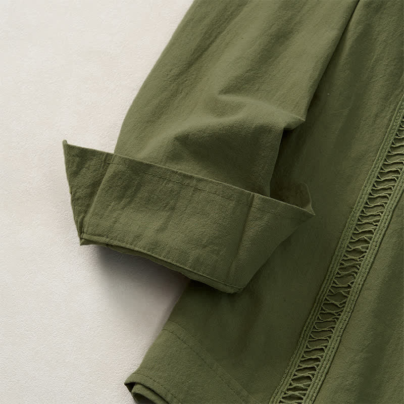 Buddha Stones Lente/Herfst Minimalistische Klassieke Button-Up Heren Overhemden met Lange mouw - image 6