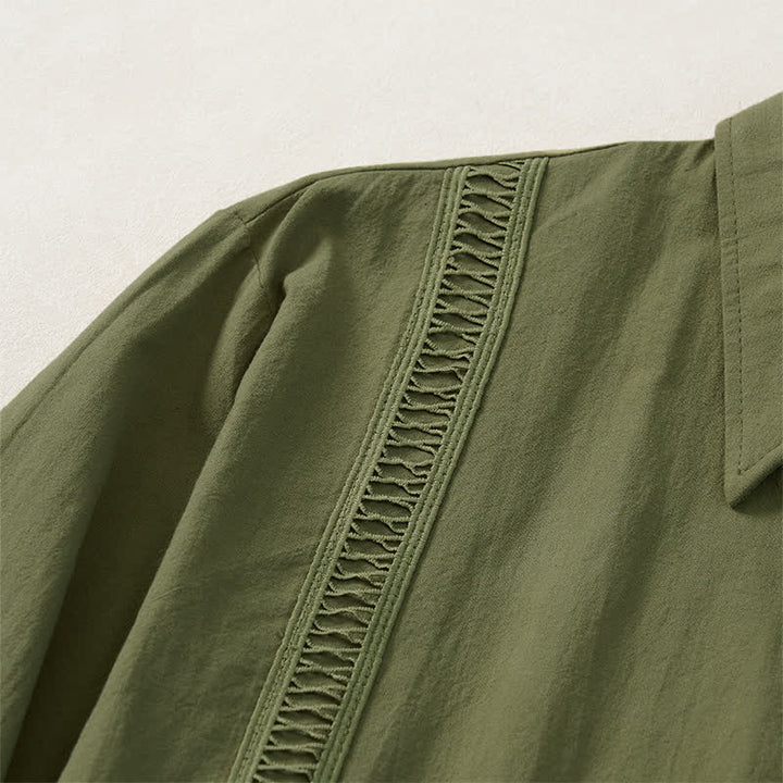 Buddha Stones Lente/Herfst Minimalistische Klassieke Button-Up Heren Overhemden met Lange mouw - image 3
