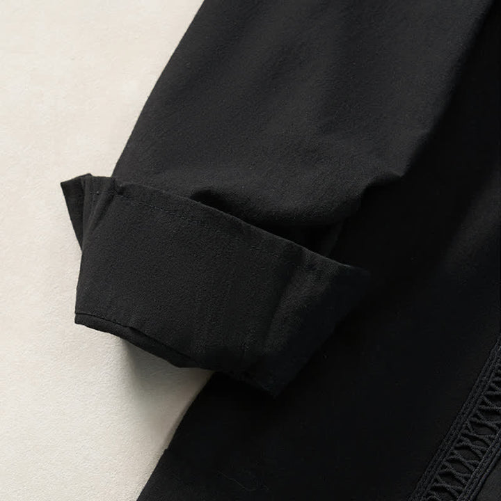 Buddha Stones Lente/Herfst Minimalistische Klassieke Button-Up Heren Overhemden met Lange mouw - image 23