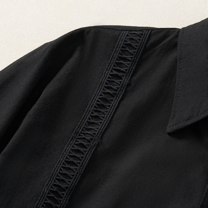 Buddha Stones Lente/Herfst Minimalistische Klassieke Button-Up Heren Overhemden met Lange mouw - image 20